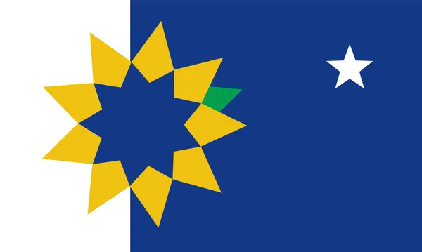 Stad Topeka Flagga Vektor Illustration Isolerad Bakgrunden Topeka Huvudstad Delstaten — Stock vektor