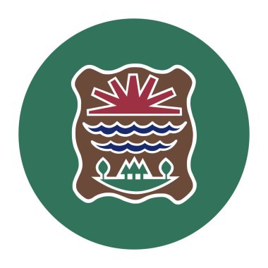 Batı Abenaki Kızılderili kabilesinin bayrak çizimi izole edildi. Amerika, Kanada 'daki yerli halk sembolü. Düğme Abenaki klan amblemi. Yerli Amerikalılar yerli halk.