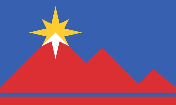 City Pocatello Flag Vector Illustration Isolated Background Town Idaho Usa — Stock Vector