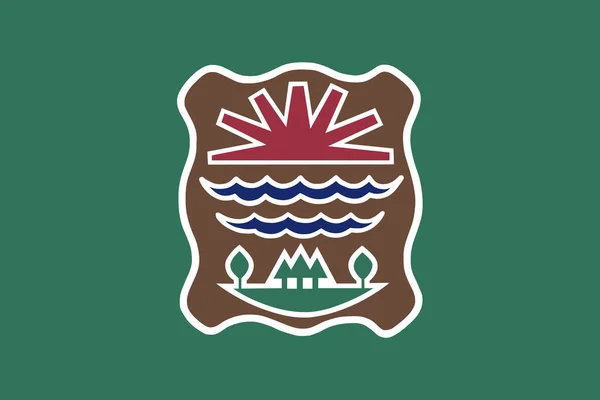 Illustrazione Vettoriale Della Bandiera Della Tribù Indiana Abenaki Occidentale Isolata — Vettoriale Stock