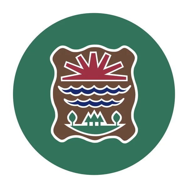 Cirkelmärke Västra Abenaki Indiska Stammen Flagga Vektor Illustration Isolerad Symbol — Stock vektor