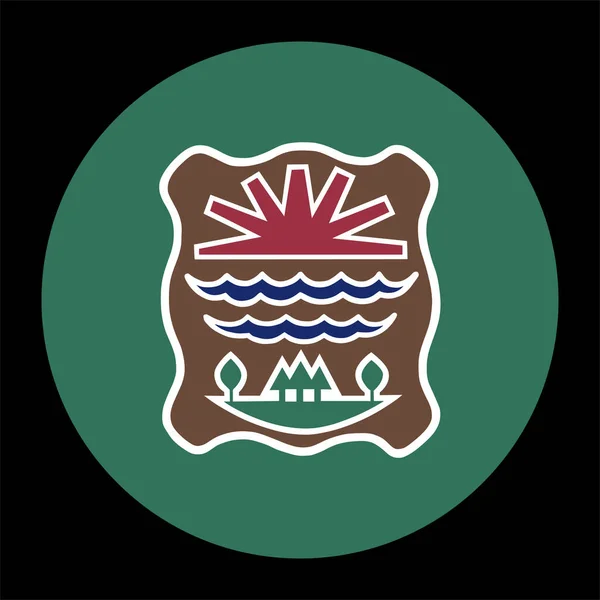 Circle Badge Western Abenaki Indian Tribe Flag Vector Illustration Isolated — Stock Vector