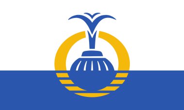 Orlando şehrinin bayrak çizimi arka planda izole edildi. Florida 'da bir kasaba. ABD şehir sembolü. Amerika Birleşik Devletleri amblemi. Orlando kasaba bayrağı.