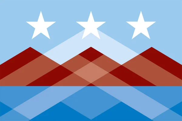 City Peoria Flagga Vektor Illustration Isolerad Bakgrunden Staden Arizona Usa — Stock vektor
