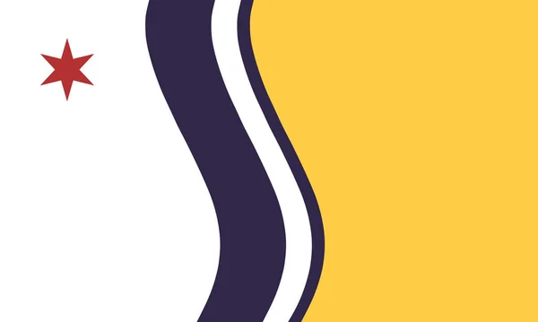 Cidade South Bend Bandeira Vetor Ilustração Isolada Fundo Cidade Estado — Vetor de Stock