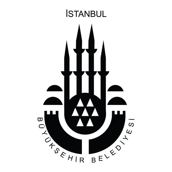 Coat Arms Σημαία Της Πόλης Της Κωνσταντινούπολης Διανυσματική Απεικόνιση Απομονωμένη — Διανυσματικό Αρχείο