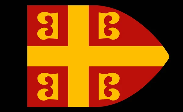 Βυζαντινή Σημαία Διανυσματική Απεικόνιση Απομονωμένη Σημαία Ανατολικής Ρωμαϊκής Αυτοκρατορίας — Διανυσματικό Αρχείο