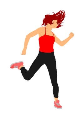 Beyaz arka planda izole edilmiş modern parti dansçısı kentsel kız vektör çizimi. Kadın bale sanatçısı. Seksi hip hop kadını. Mola zamanı, ponpon kız dansçısı. Spor Destek Etkinliği.