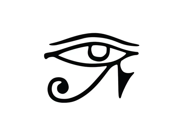 Mısır Horus Gözü Sembolü Vektör Silueti Çizimi Izole Edildi Gotik Telifsiz Stok Vektörler