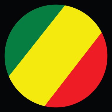 Demokratik Kongo Cumhuriyeti bayrak temsili izole edildi. Afrika 'daki devlet ulusal sembolü. DR Kongo vatansever işareti.