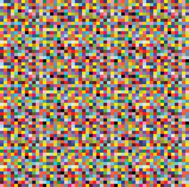 Piksel mozaik arka plan çizimi izole edildi. Tuğlasız duvar kâğıdı. Hediye kutusu modern şebekeyi kaplıyor. Dijital doku soyut sanat. Renkli dekoratif sistem.