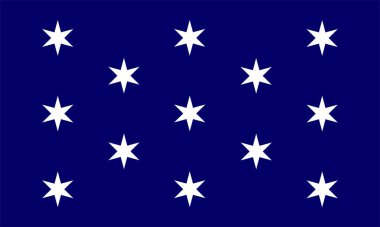 Washington kasaba bayrak illüstrasyonu izole edildi, Dutchess County, New York, Amerika Birleşik Devletleri. Amblem bayrağı Washington kasaba etiketi.