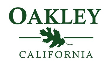 Oakley şehir bayrağı, Contra Costa County, California eyaleti, Amerika Birleşik Devletleri, ABD şehir işareti. Oakley şehrinin amblem pankartı. Etiket Oakley Şehri,