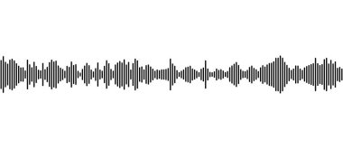 Radyo podcast 'leri, müzik çalar, video editörü, sosyal medya sohbetlerinde sesli mesajlar, ses asistanı, kayıt cihazı için kusursuz ses dalgası deseni. vektör illüstrasyon ögesi