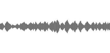Radyo podcast 'leri, müzik çalar, video editörü, sosyal medya sohbetlerinde sesli mesajlar, ses asistanı, kayıt cihazı için kusursuz ses dalgası deseni. vektör illüstrasyon ögesi