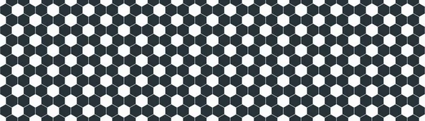 Zökkenőmentes Foci Foci Sport Textúra Labda Fekete Fehér Hatszögek Absztrakt — Stock Vector