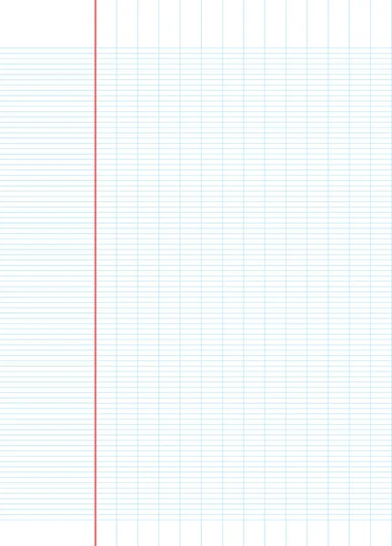 French Ruled Notebook Paper Grid Seyes Lined Paper Handwriting Vector — Stock Vector