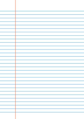 Not defteri, öğrenci için kağıt üzerinde geniş bir zemin oluşturdu. vektör illüstrasyonu