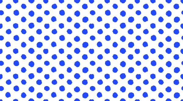 Handgezeichnete Kreise Textur Kleiner Gepunkteter Nahtloser Musterhintergrund Handgezeichnete Blaue Und — Stockvektor