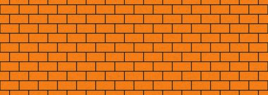 tuğla kaplama arka plan. Portakalsız mutfak tezgahı, banyo duvarı, duş. vektör dengeleme dokusu