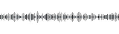 Radyo, müzik çalar, video düzenleyici, sosyal medya sohbetlerinde sesli mesaj, ses asistanı, kayıt cihazı için podcast ses dalgası şablonu. vektör
