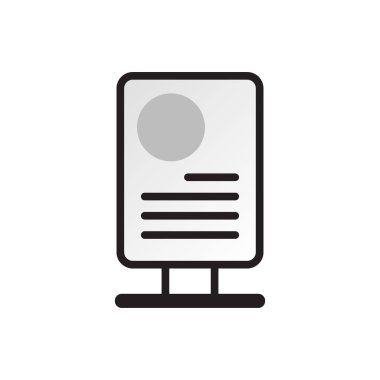 Şehir ışığı simgesi - reklam işareti. vektör illüstrasyonu