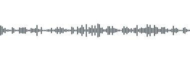 Radyo, müzik çalar, video düzenleyici, sosyal medya sohbetlerinde sesli mesaj, ses asistanı, kayıt cihazı için podcast ses dalgası şablonu. vektör