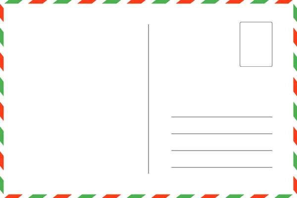 Modèle Carte Postale Vierge Avec Place Pour Timbres Couleurs Noël Vecteur En Vente