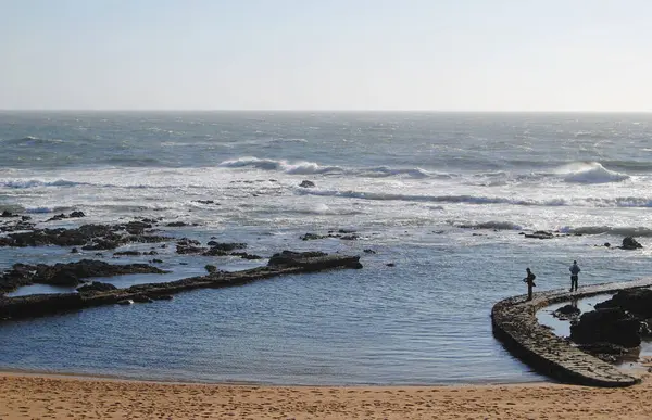 Balığa gidelim, deniz kıyısında iki balıkçı ile birlikte yuvarlak bir duvar örelim, küçük bir sahil, denizde balık tutalım.