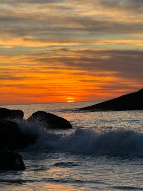 Brezilya sahilinde gün doğumu çok güzel.