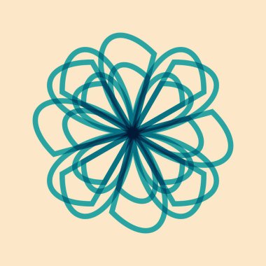 Riso baskı efektli geometrik nesne. Vektör. Kumaş, tekstil, giysi, ambalaj kağıdı, duvar kağıdı, poster için grafiksel öğe. Grafik elementi. Kendi dekorasyonun ve tasarımın için mükemmel.