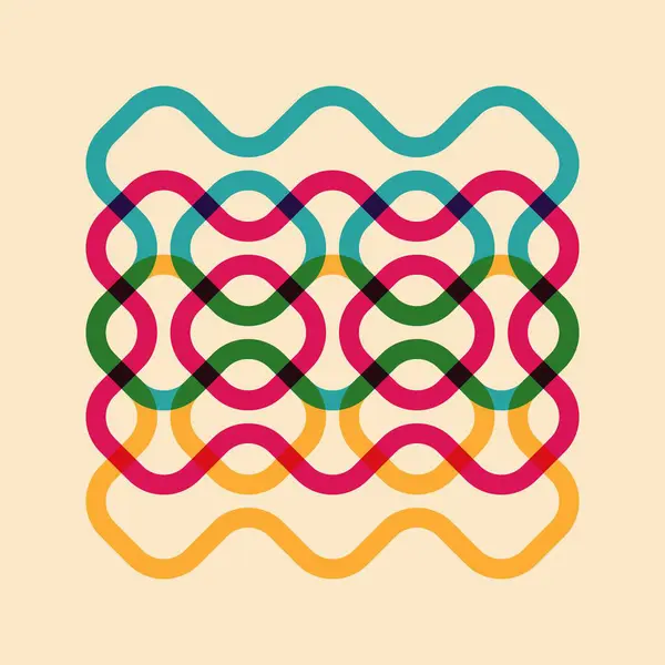 Riso baskı efektli geometrik nesne. Vektör. Kumaş, tekstil, giysi, ambalaj kağıdı, duvar kağıdı, poster için grafiksel öğe. Grafik elementi. Kendi dekorasyonun ve tasarımın için mükemmel.