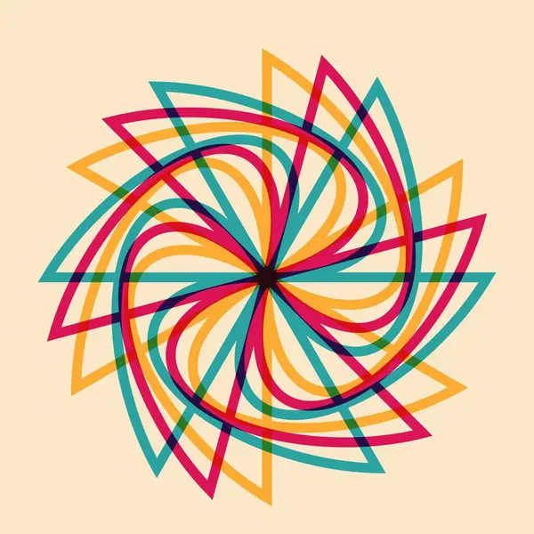 Riso baskı efektli geometrik nesne. Vektör. Kumaş, tekstil, giysi, ambalaj kağıdı, duvar kağıdı, poster için grafiksel öğe. Grafik elementi. Kendi dekorasyonun ve tasarımın için mükemmel.
