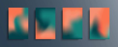 Parlak renklerde vektör eğimli arkaplan kümesi. Broşürler, kitapçıklar, afişler, posterler, dergiler, markalar, sosyal medya ve diğer projeler için. Web ve yazdırma için.