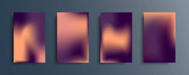 Parlak renklerde vektör eğimli arkaplan kümesi. Broşürler, kitapçıklar, afişler, posterler, dergiler, markalar, sosyal medya ve diğer projeler için. Web ve yazdırma için.