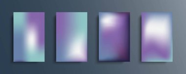 Parlak renklerde vektör eğimli arkaplan kümesi. Broşürler, kitapçıklar, afişler, posterler, dergiler, markalar, sosyal medya ve diğer projeler için. Web ve yazdırma için.