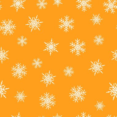 Kar taneleriyle kusursuz desen. Tasarım, baskı, çıkartma, parti dekorasyonu, logo, amblem, dergi baskısı veya günlük yazıları, tişört tasarımı, poster tasarımı için grafiksel öge.