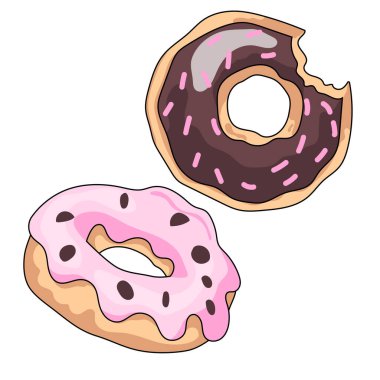 Çörek. Kumaş, tekstil, giysi, ambalaj kağıdı, duvar kağıdı, poster, logo tasarımı için vektör resmi