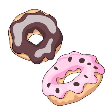 Çörek. Kumaş, tekstil, giysi, ambalaj kağıdı, duvar kağıdı, poster, logo tasarımı için vektör resmi