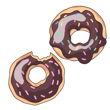 Çörek. Kumaş, tekstil, giysi, ambalaj kağıdı, duvar kağıdı, poster, logo tasarımı için vektör resmi