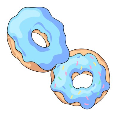 Çörek. Kumaş, tekstil, giysi, ambalaj kağıdı, duvar kağıdı, poster, logo tasarımı için vektör resmi