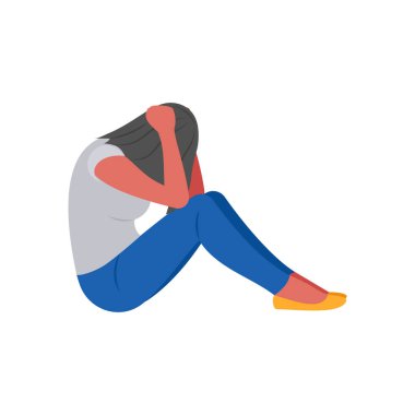 Vektör olarak yalnızlık simgesi. Logotype