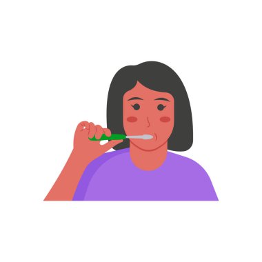 Dişleri temizleme simgesi vektörde. Logotype