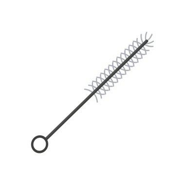 Saman Temizleme Fırçası simgesi vektörde. Logotype