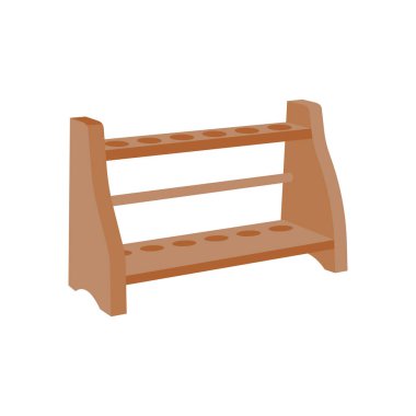 Test tüpü tutucu simgesi vektörde. Logotype