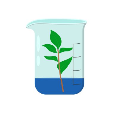 Beaker simgesini vektöre yerleştir. Logotype