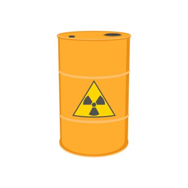 Nükleer atık simgesi vektörde. Logotype