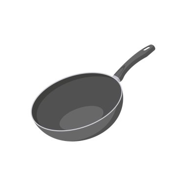 Vektör olarak tava simgesi kızartılıyor. Logotype