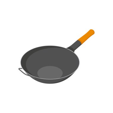 Iron Wok simgesi vektörde. Logotype