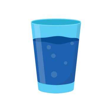 Vektör olarak bir bardak su ikonu. Logotype